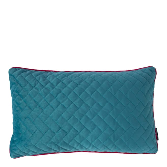Riva Home Ocean/Hot Pink Tetris Filled Cushion, 30x50cm