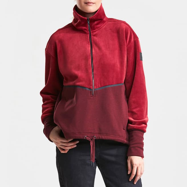 Didriksons Red Pia Half Zip Top