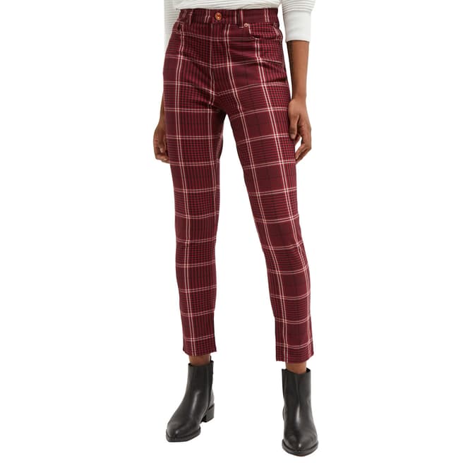 French Connection Red Tilly Tartan Skinny Jeans
