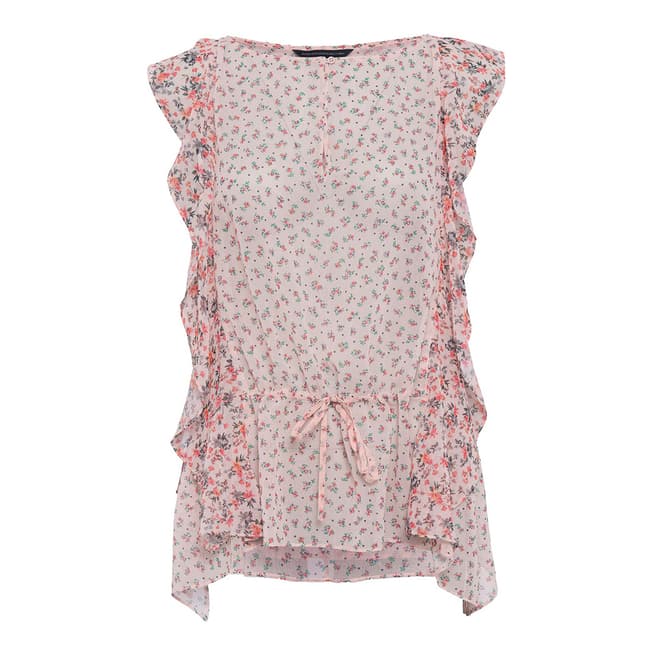 French Connection Pink Celestia Sheer Top