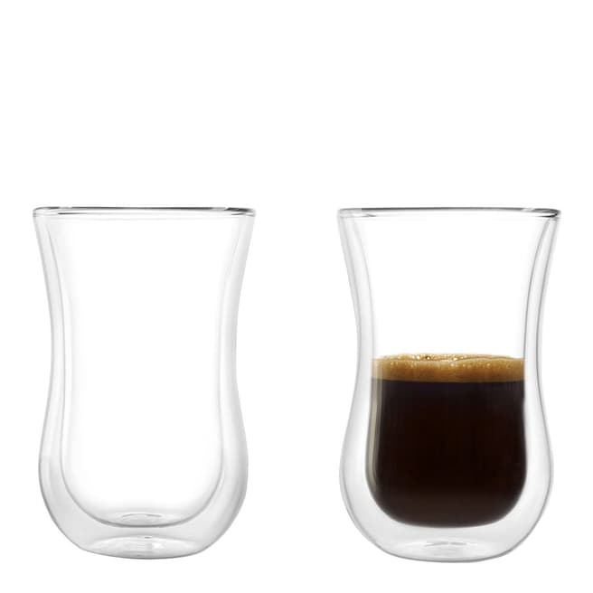 Stolzle Set of 2 Coffee n More Double Walled Coffee Glasses, 230ml