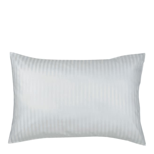 Christy 300TC Sateen Stripe Pair of Super King Pillowcases, Platinum