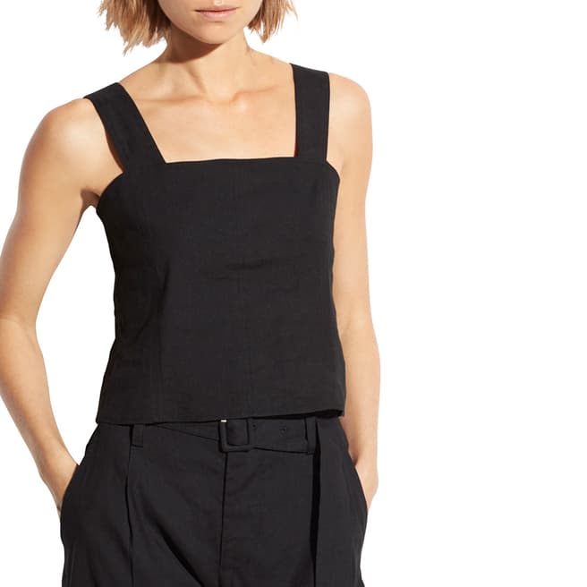 Vince Black Cropped Shell Top