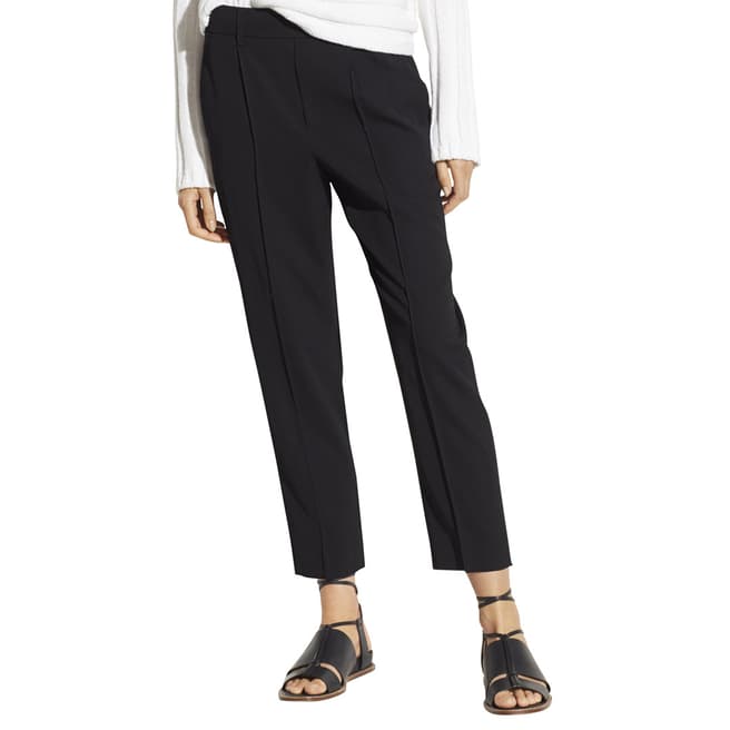 Vince Black Tapered Pull On Trousers