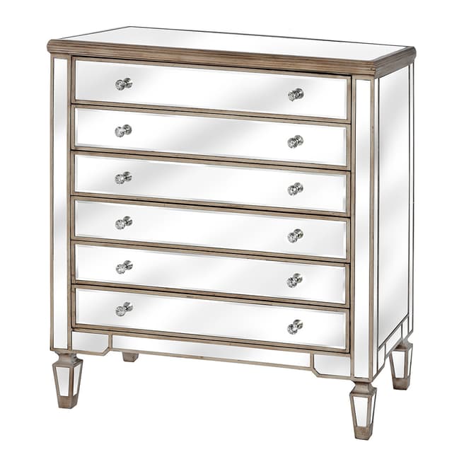 Hill Interiors The Belfry Collection Six Drawer Mirrored Chest