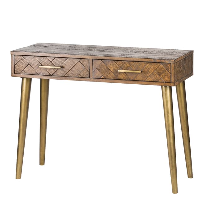 Hill Interiors Havana Gold 2 Drawer Console Table