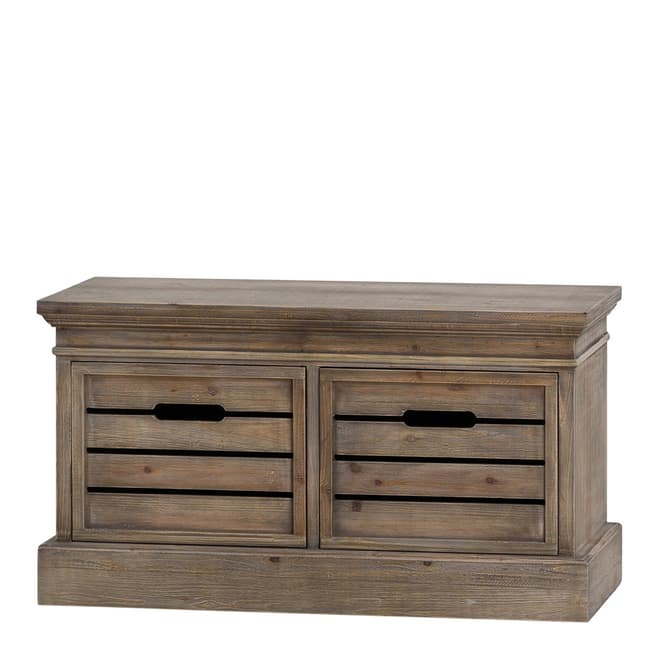 Hill Interiors Brooklyn Distressed Pine Two Drawer Low Chest