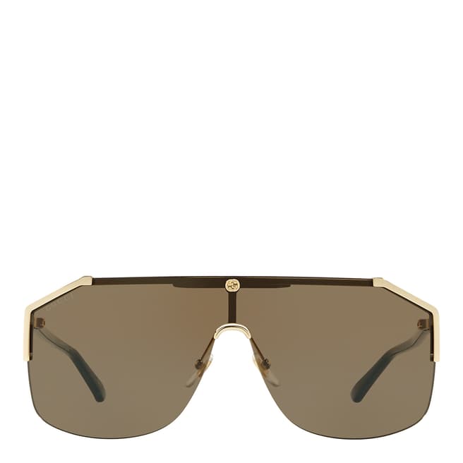 Gucci Men's Gold/Black  Gucci Sunglasses 57mm