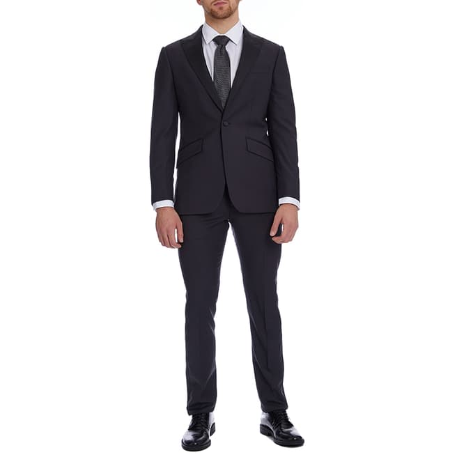 Hackett London Charcoal Stretch Twill 2 Piece Suit