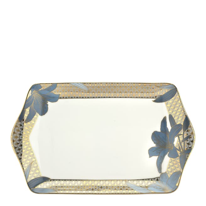Royal Worcester Blue Lily Dessert Tray