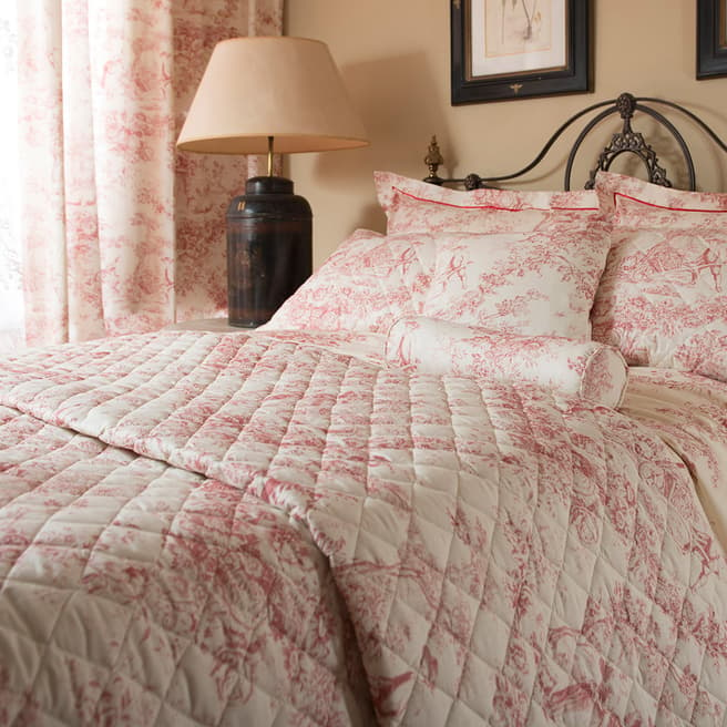 Patricia Rose Toile Double Bedspread, Pink