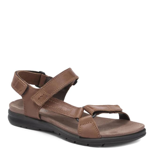 JONES BOOTMAKER Brown Impad Leather Sandals