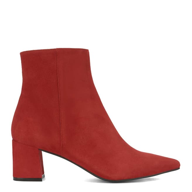 Mint Velvet Olivia Red Suede Ankle Boots