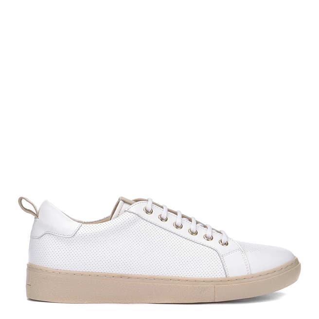Mint Velvet White Eve Perforated Trainers