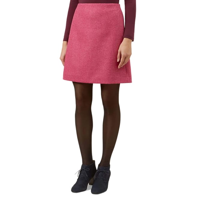 Hobbs London Pink Wool Elea Skirt