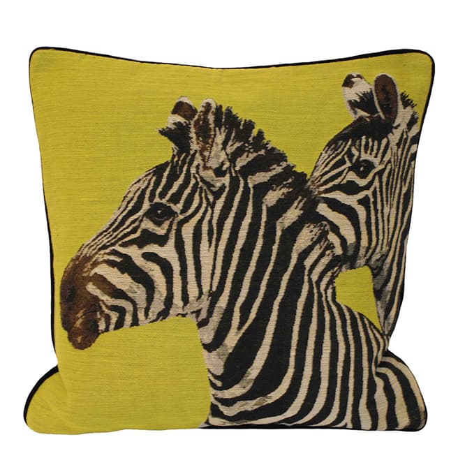 RIVA home Twin Zebra Filled Cushion 45 x 45cm, Lime