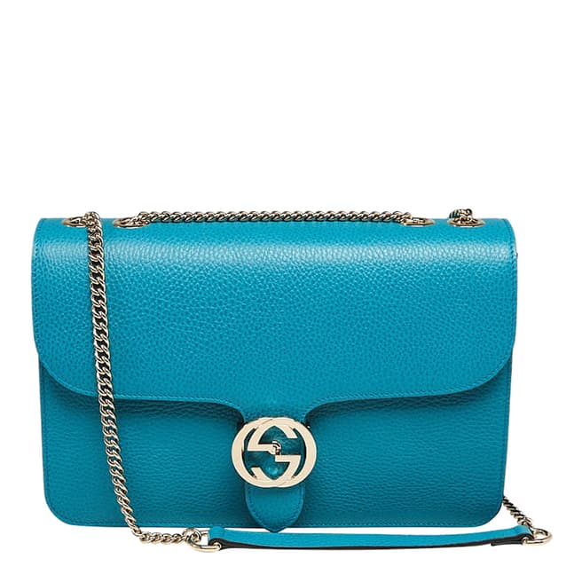 Gucci Blue Marmont Leather Crossbody Bag