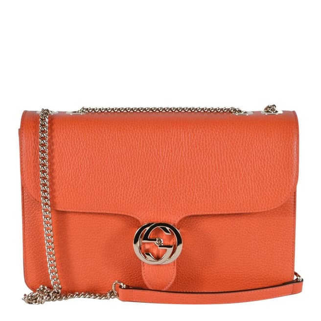 Gucci Orange Marmont Leather Crossbody Bag