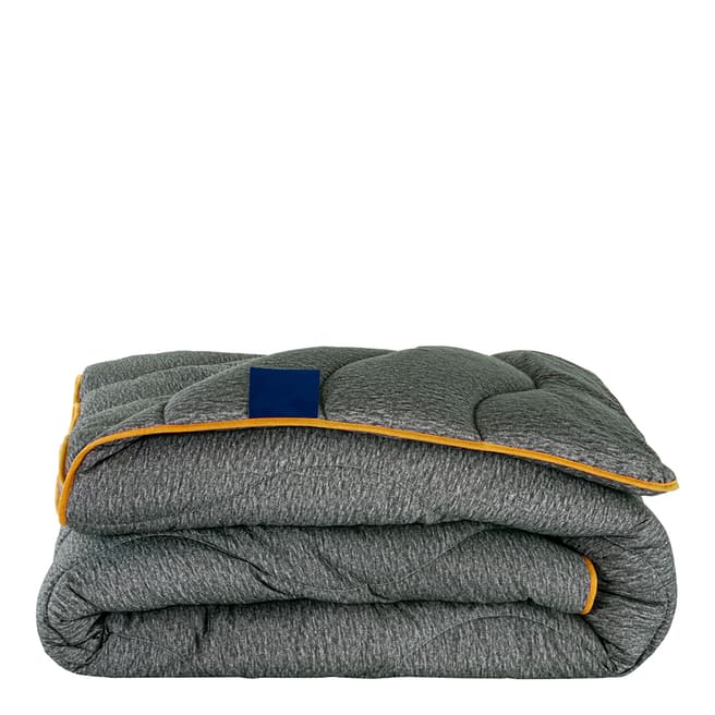 Night Owl Coverless Washable Double 10.5 Tog Duvet, Grey/Yellow