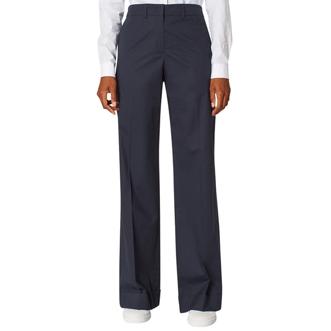 PAUL SMITH Navy Wide Stretch Trousers