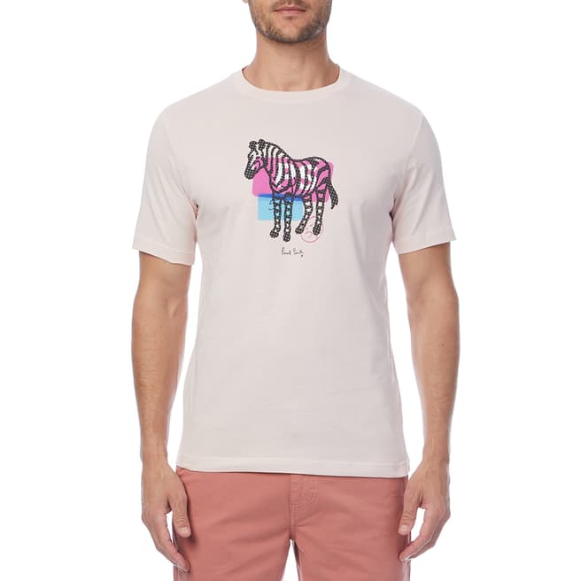 PAUL SMITH Pink Dot Zebra Regular T-Shirt
