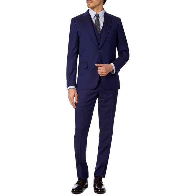 PAUL SMITH Navy Tailored Fit Three Piece Suit