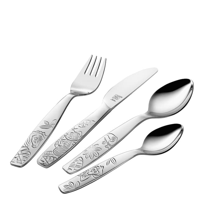 Zwilling 4 Piece Jungle Embossed Childrens Cutlery Set