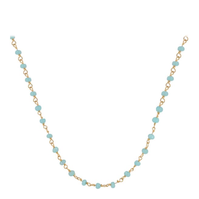 Liv Oliver 18K Gold Plated Chalcedony Necklace