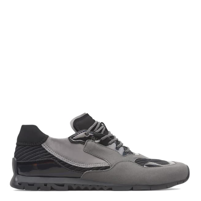 Camper Grey & Black Lace Up Nothing Sneakers