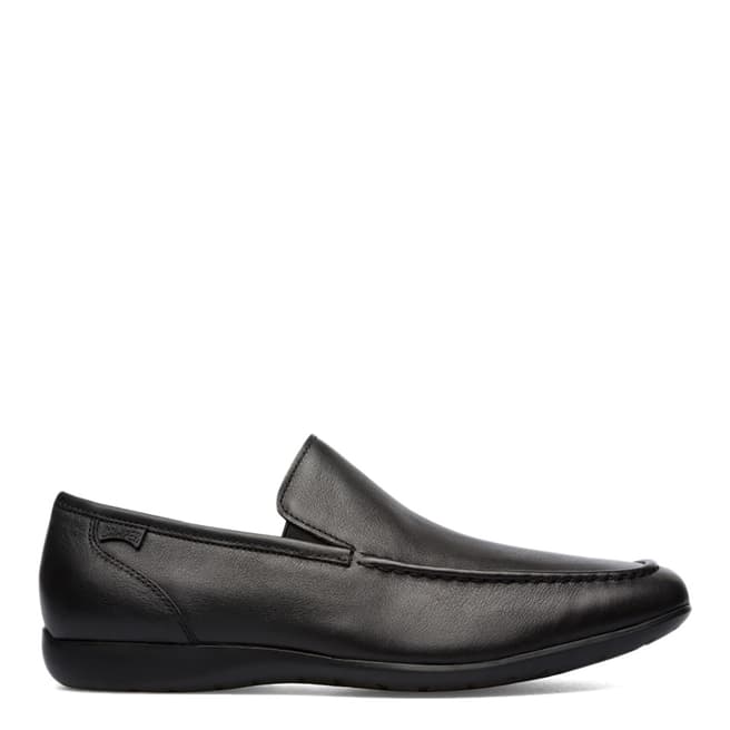 Camper Black Mauro Leather Moccasin Shoes