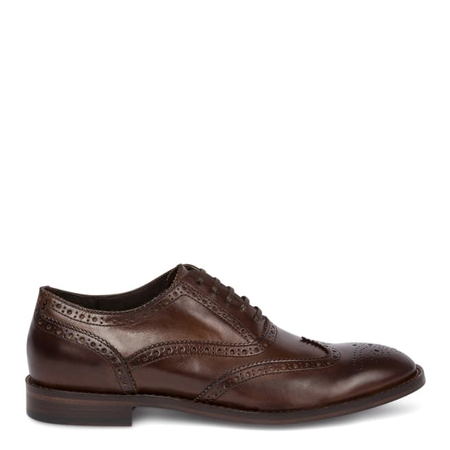 PAUL SMITH Dark Brown Munro Leather Brogue Shoes