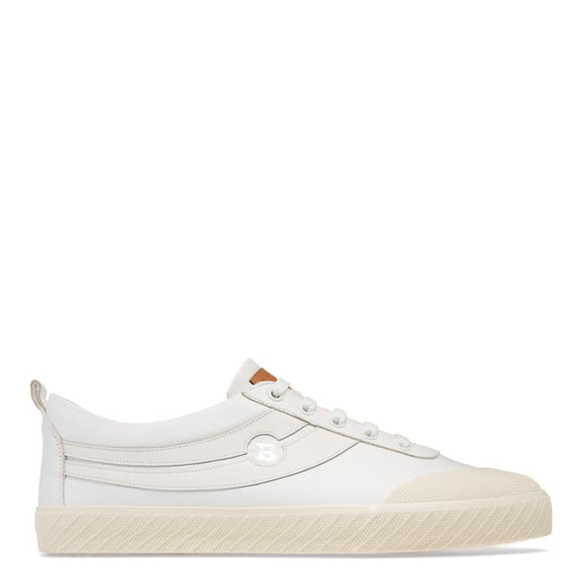 BALLY White Leather Smake Low Top Trainers