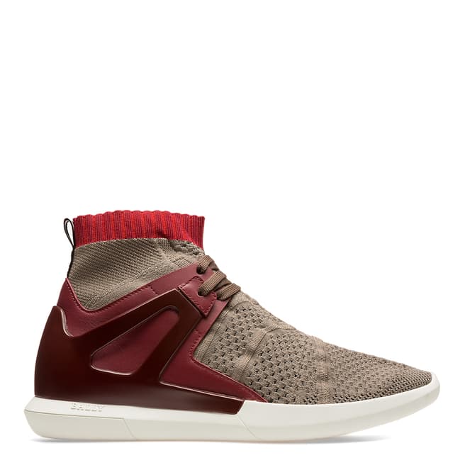 BALLY Red Multi Canvas Avallo Sock Trainers