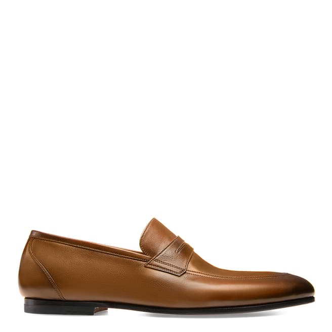 BALLY Brown Leather Plator Penny Loafer