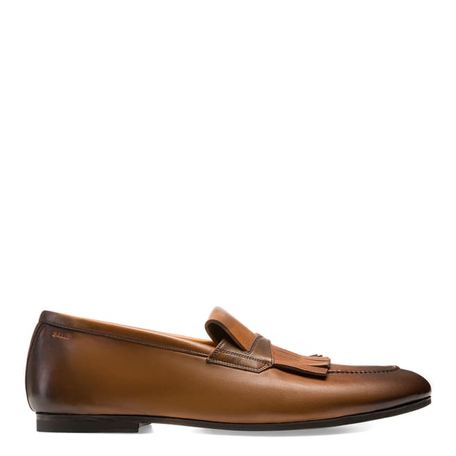 BALLY Brown Leather Plumiel Loafer