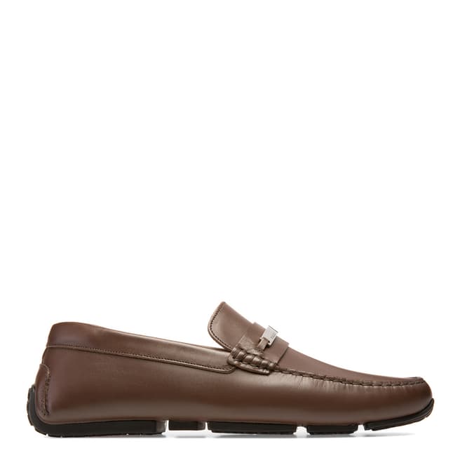 BALLY Brown Leather Pigle Driver Shoe