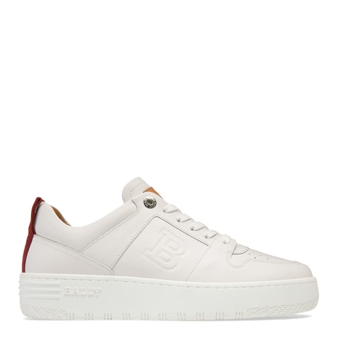 BALLY White Leather Odino Trainers