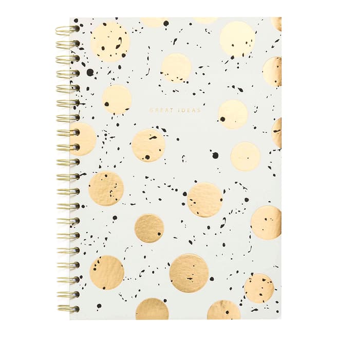 Notebook Collection B5 Wiro Gold Polka Pot Notebook