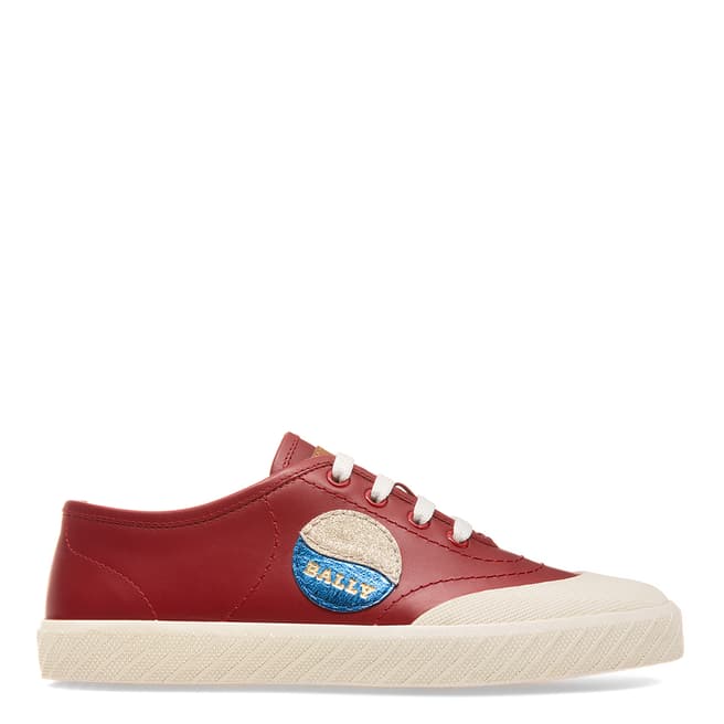 BALLY Red Leather Scarlett Trainers