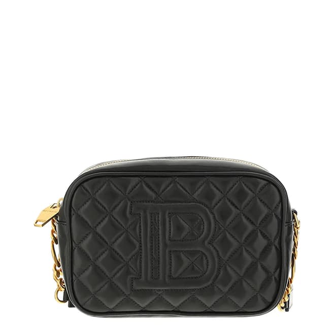 Balmain Black B Leather Crossbody Bag 
