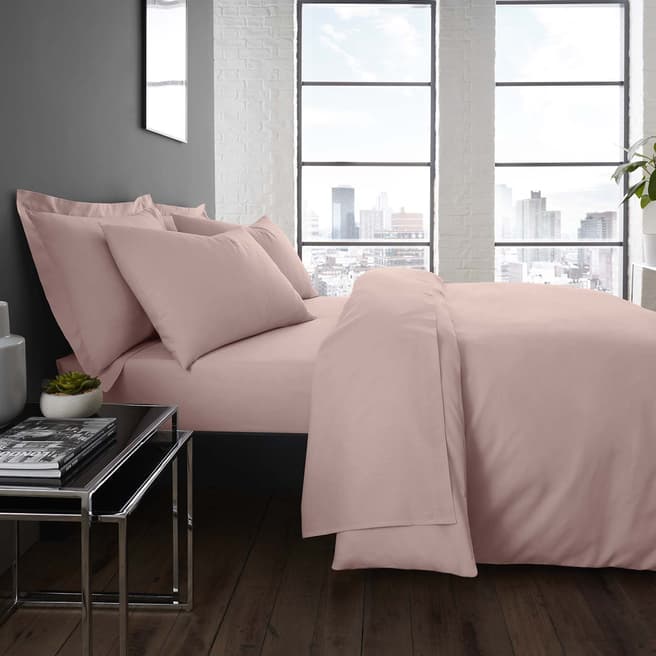 Serene Easycare Double Deep Fitted Sheet, Blush