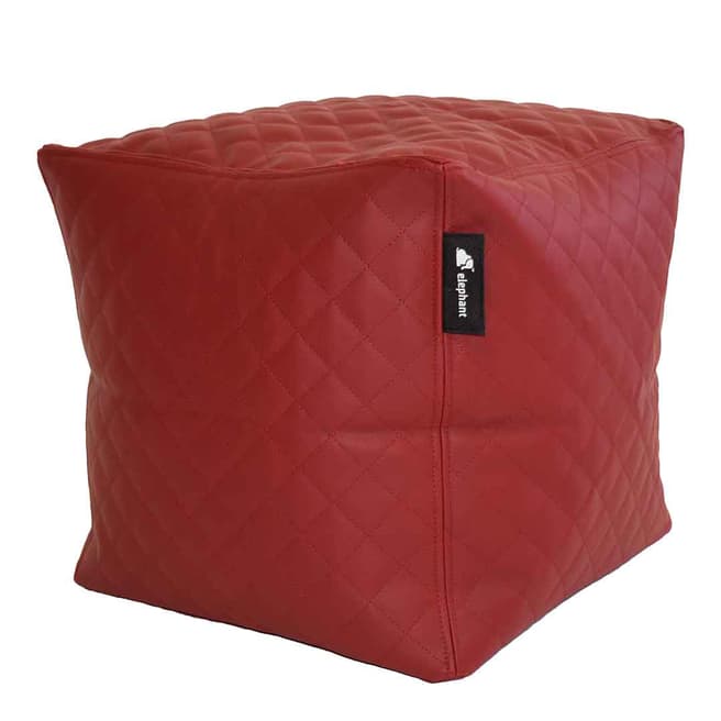 Elephant Elephant Cube Vibrant Red, Quilted