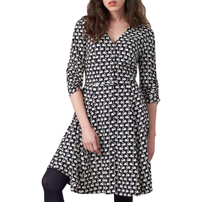 Emily and Fin Navy Swans Felicity Dress