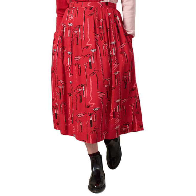 Emily and Fin Lipstick Scribble Faye Long Skirt