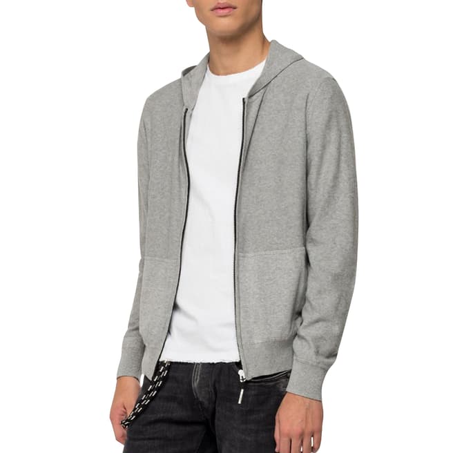 Replay Grey Replay Zipped Knitted Hoodie