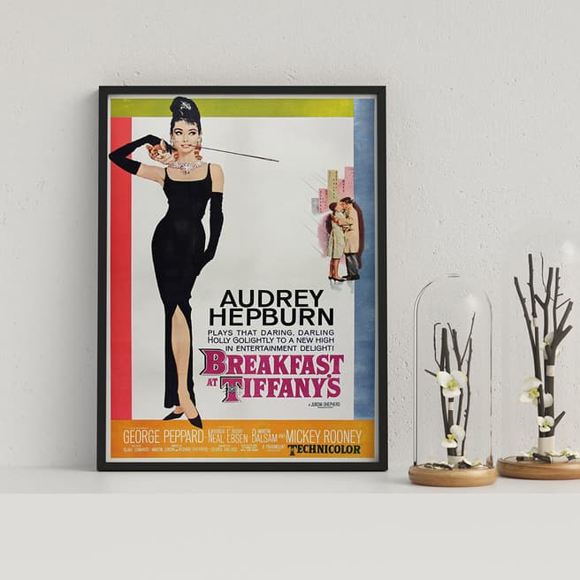 Movie Posters Breakfast At Tiffanys Retro Movie Poster Framed Print