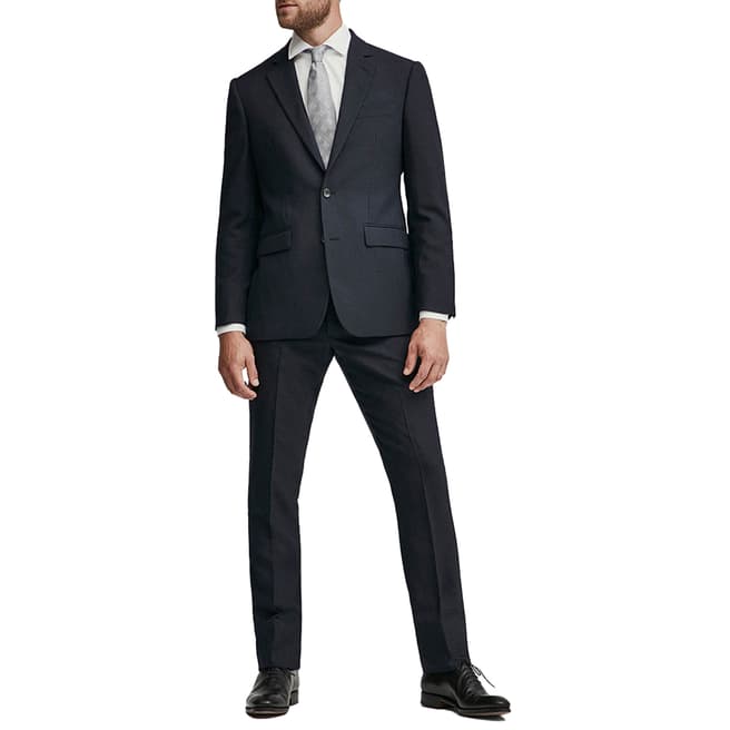 Hackett London Navy Mayfair Plain Weave Suit