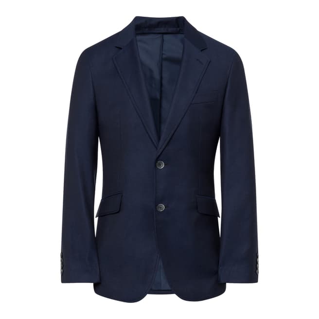 Hackett London Deep Blue Tailored Wool Jacket