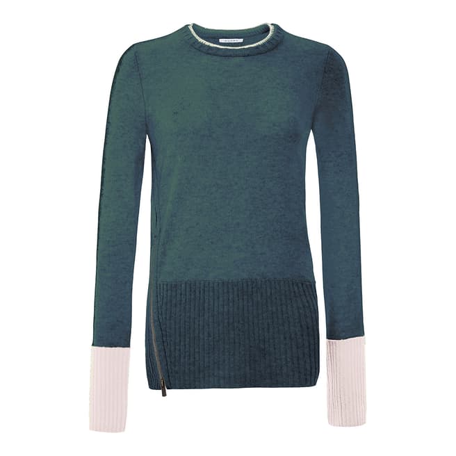 Duffy NY Green Crew Neck Cashmere Jumper