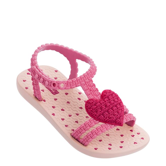 Ipanema Baby Rose/Pink Heart Flip Flops